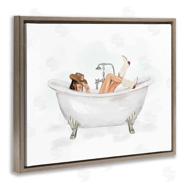 Stupell Industries Ziwei Li | Cowgirl In Bathtub Wall Art