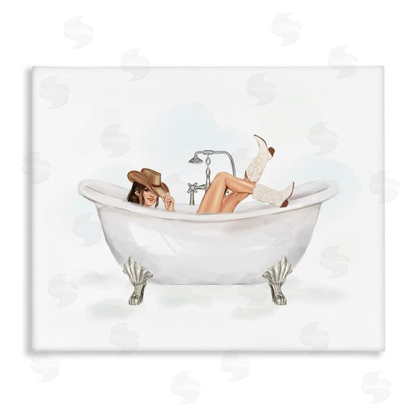 stupell industries Ziwei Li | Cowgirl in Bathtub Wall Art