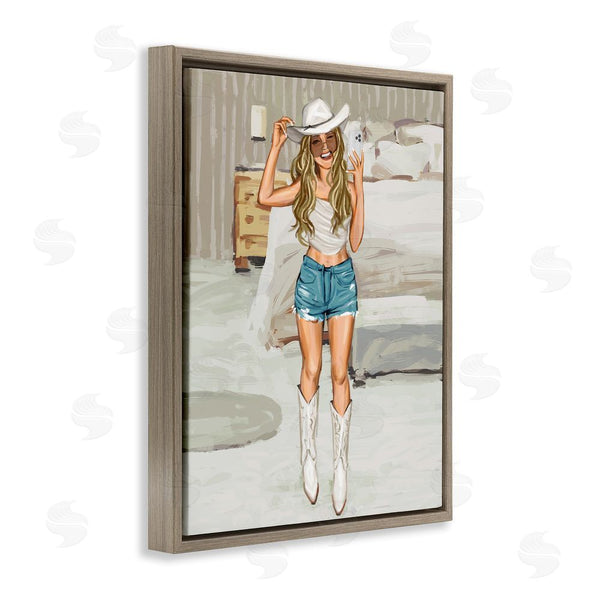 Stupell Industries Ziwei Li | Cowgirl Selfie Portrait Wall Art