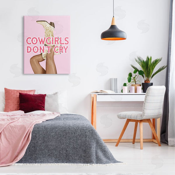Stupell Industries Ziwei Li | Cowgirls Don't Cry Phrase Wall Art