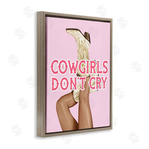 Stupell Industries Ziwei Li | Cowgirls Don't Cry Phrase Wall Art