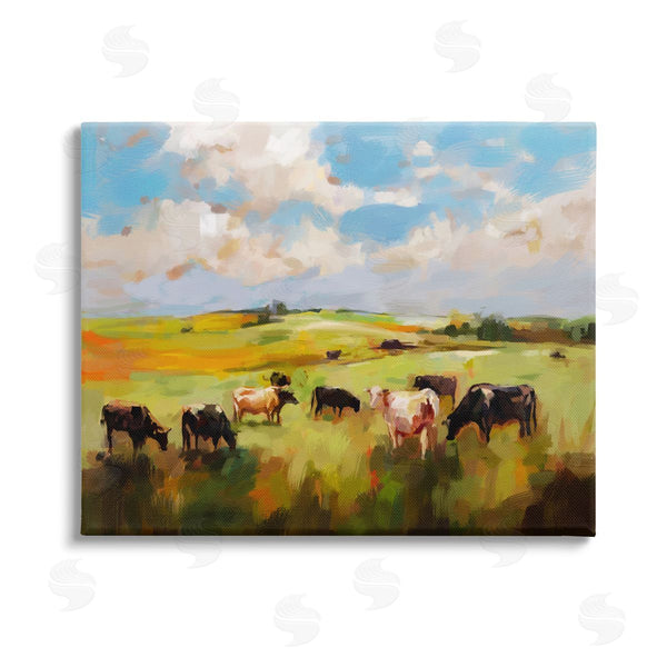 stupell industries Ziwei Li | Cows Grazing Painting Wall Art