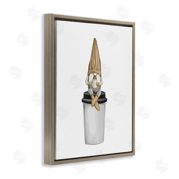 Stupell Industries Ziwei Li | Cozy Gnome Morning Coffee Wall Art