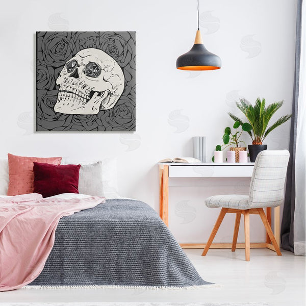 Stupell Industries Ziwei Li | Crystal Eyes Skull Goth Roses Wall Art