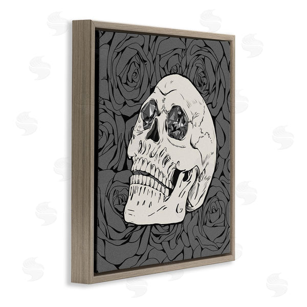 Stupell Industries Ziwei Li | Crystal Eyes Skull Goth Roses Wall Art