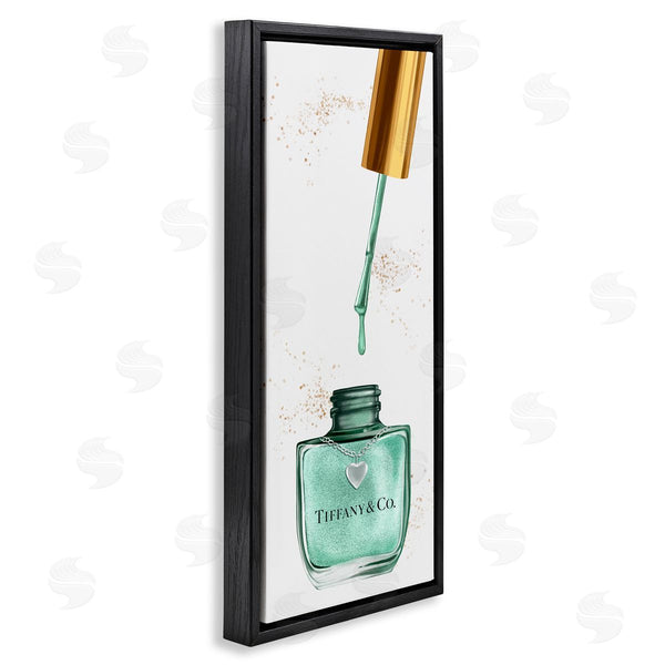 Stupell Industries Ziwei Li | Cyan Makeup Nail Polish Brush