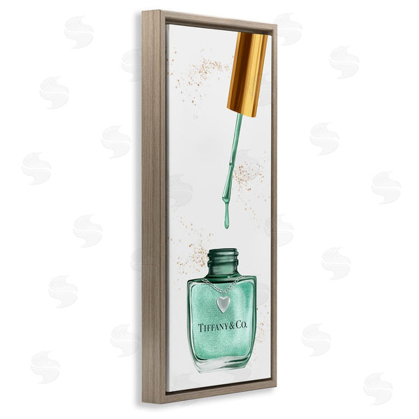 Stupell Industries Ziwei Li | Cyan Makeup Nail Polish Brush
