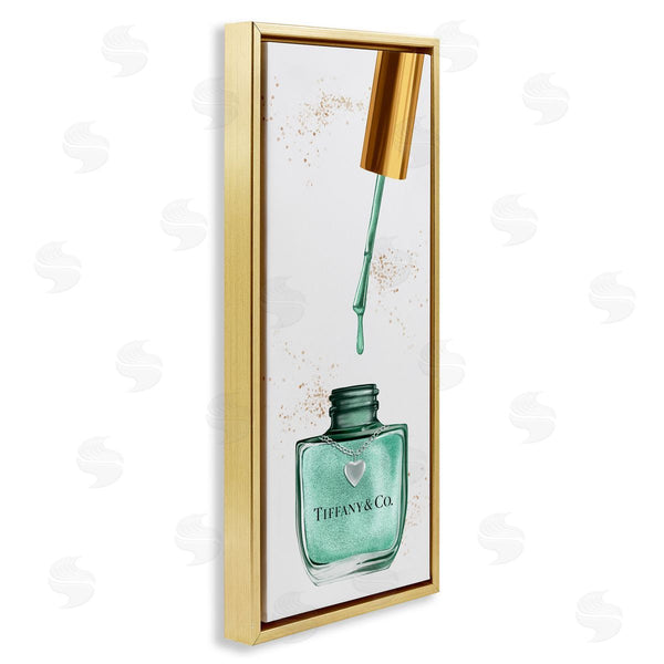 Stupell Industries Ziwei Li | Cyan Makeup Nail Polish Brush