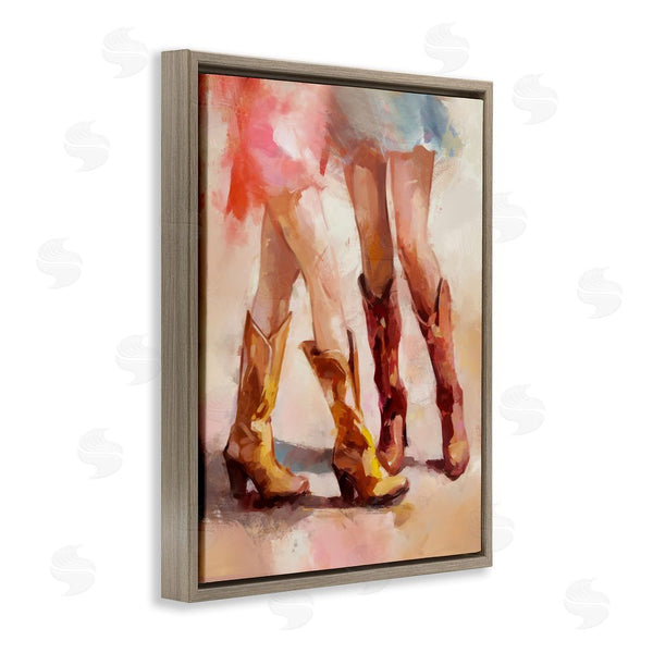 Stupell Industries Ziwei Li | Dancing Cowgirl Boots Wall Art
