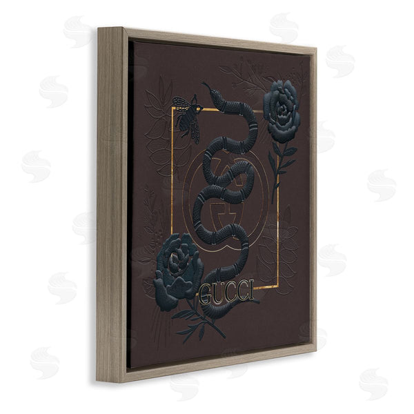 Stupell Industries Ziwei Li | Dark Fashion Brand Snake Floral