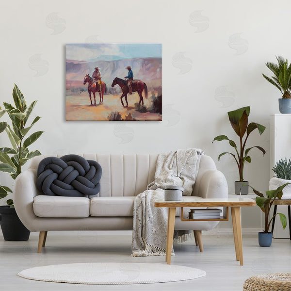 Stupell Industries Ziwei Li | Desert Cowboys Horses Landscape Wall Art