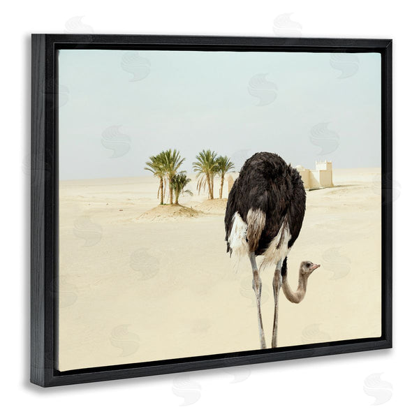 Stupell Industries Ziwei Li | Desert Ostrich Sand Landscape