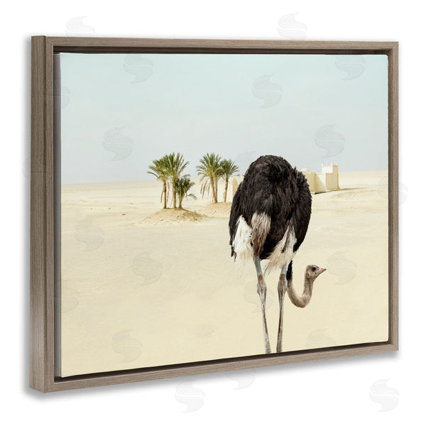 Stupell Industries Ziwei Li | Desert Ostrich Sand Landscape
