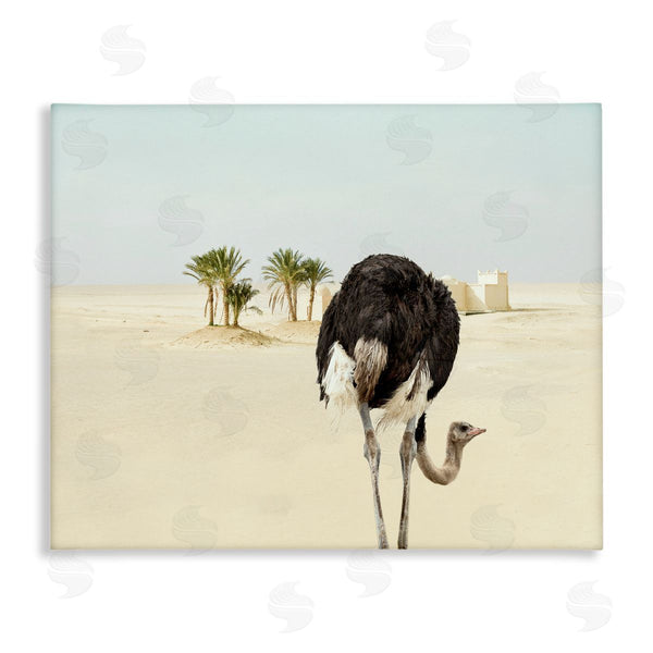 stupell industries Ziwei Li | Desert Ostrich Sand Landscape