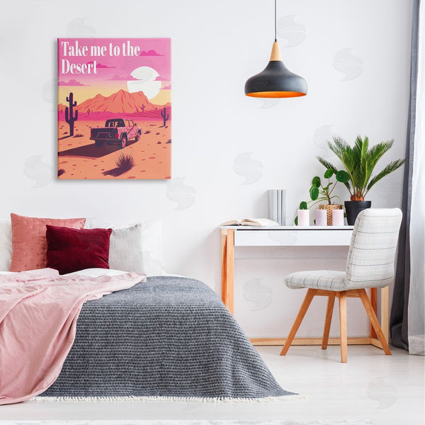 Stupell Industries Ziwei Li | Desert Scenery & Phrase Wall Art