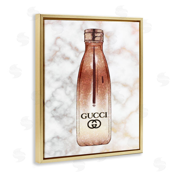 Stupell Industries Ziwei Li | Designer Brand Chic Sports Fashion Bottle Marble