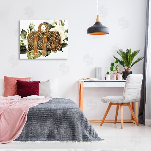 Stupell Industries Ziwei Li | Designer Purse With Roses Wall Art