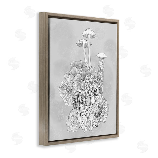 Stupell Industries Ziwei Li | Detailed Botanical Drawing Mushroom Proliferate Plant Study Wall Art