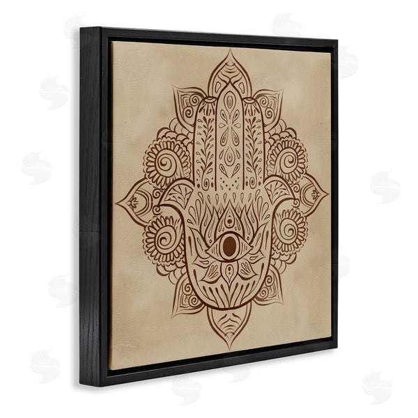 Stupell Industries Ziwei Li | Detailed Botanical Hamsa Symbol Wall Art