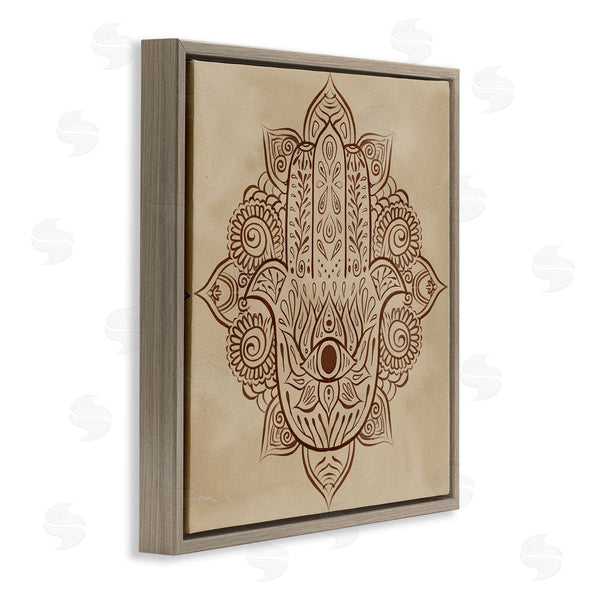Stupell Industries Ziwei Li | Detailed Botanical Hamsa Symbol Wall Art