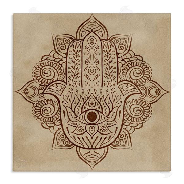stupell industries Ziwei Li | Detailed Botanical Hamsa Symbol Wall Art
