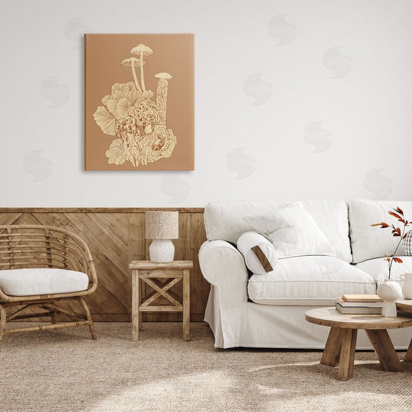 Stupell Industries Ziwei Li | Detailed Mushrooms Forest Flora Nature Plants Arrangement Wall Art