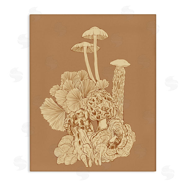 stupell industries Ziwei Li | Detailed Mushrooms Forest Flora Nature Plants Arrangement Wall Art