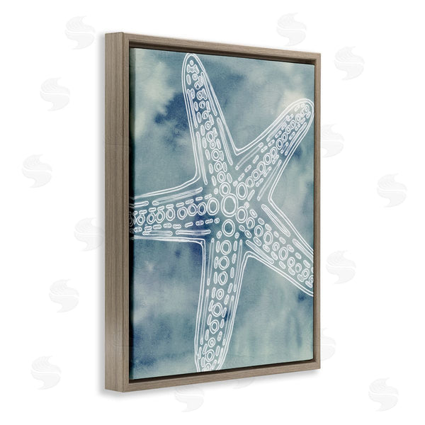 Stupell Industries Ziwei Li | Detailed Starfish Pattern Circles Blurred Watercolor Background Wall Art