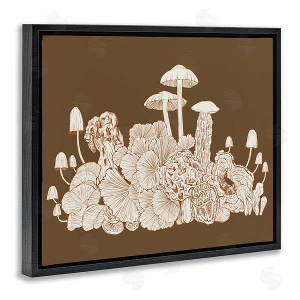 Stupell Industries Ziwei Li | Detailed Various Mushrooms Cottage Neutrals Wildlife Plants Wall Art