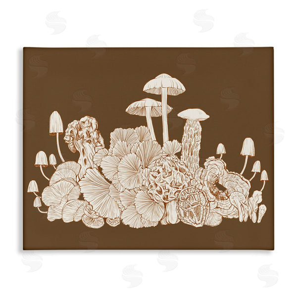 stupell industries Ziwei Li | Detailed Various Mushrooms Cottage Neutrals Wildlife Plants Wall Art