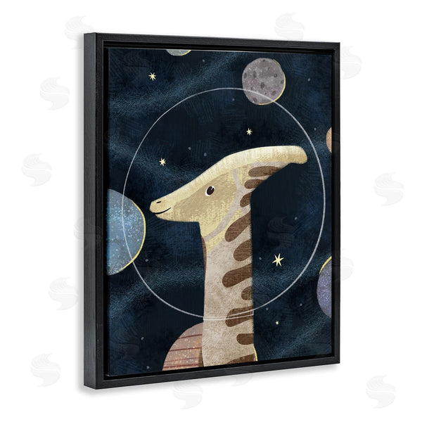 Stupell Industries Ziwei Li | Dinosaur Astronaut Helmet Outer Space Imagination Ancient Reptile Wall Art