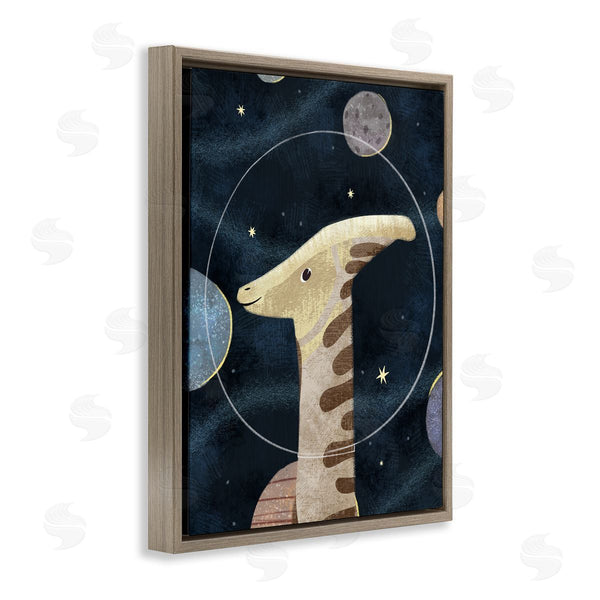 Stupell Industries Ziwei Li | Dinosaur Astronaut Helmet Outer Space Imagination Ancient Reptile Wall Art