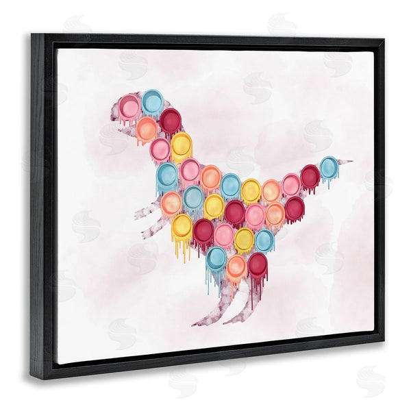 Stupell Industries Ziwei Li | Dinosaur Paint Cups Pink