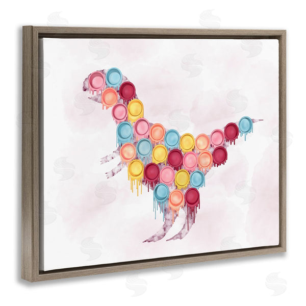 Stupell Industries Ziwei Li | Dinosaur Paint Cups Pink