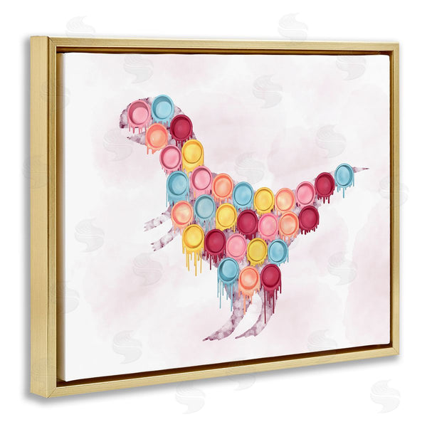 Stupell Industries Ziwei Li | Dinosaur Paint Cups Pink