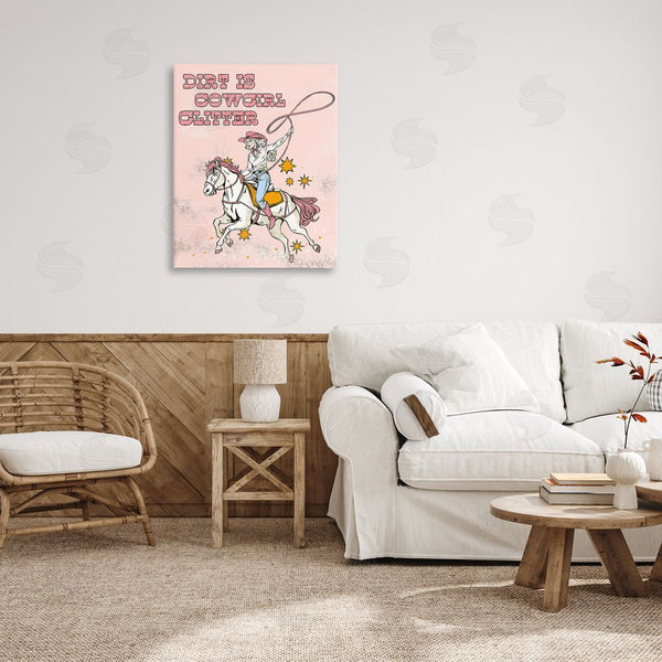 Stupell Industries Ziwei Li | Dirt Is Cowgirl Glitter Wall Art