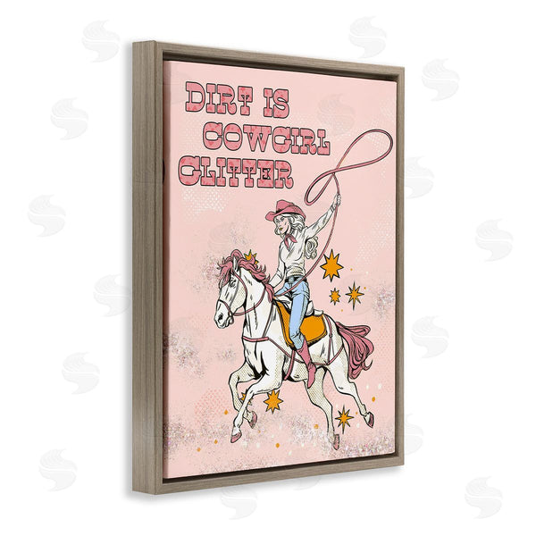 Stupell Industries Ziwei Li | Dirt Is Cowgirl Glitter Wall Art