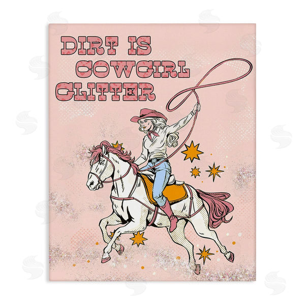 stupell industries Ziwei Li | Dirt Is Cowgirl Glitter Wall Art