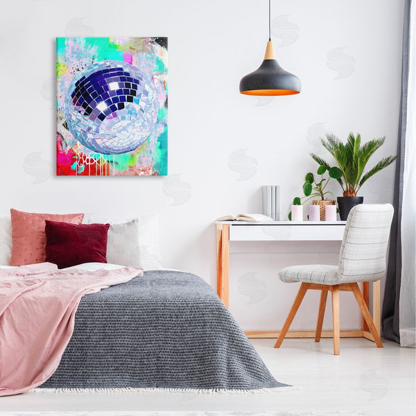 Stupell Industries Ziwei Li | Disco Ball On Graffiti Wall Art