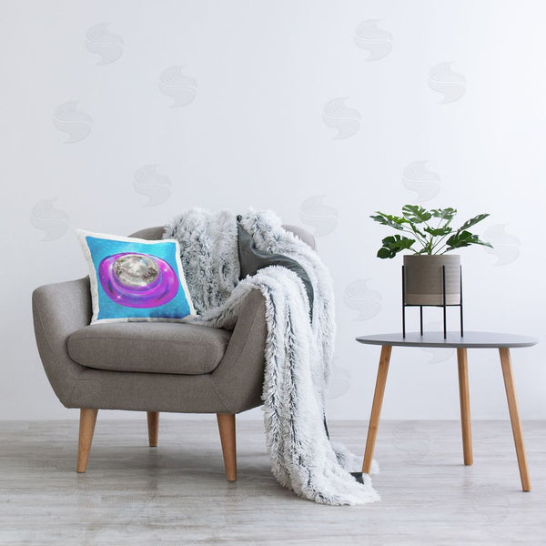 Stupell Industries Ziwei Li | Disco Ball Pool Ring Printed Throw Pillow