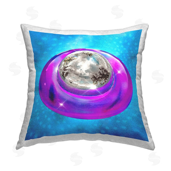 Stupell Industries Ziwei Li | Disco Ball Pool Ring Printed Throw Pillow