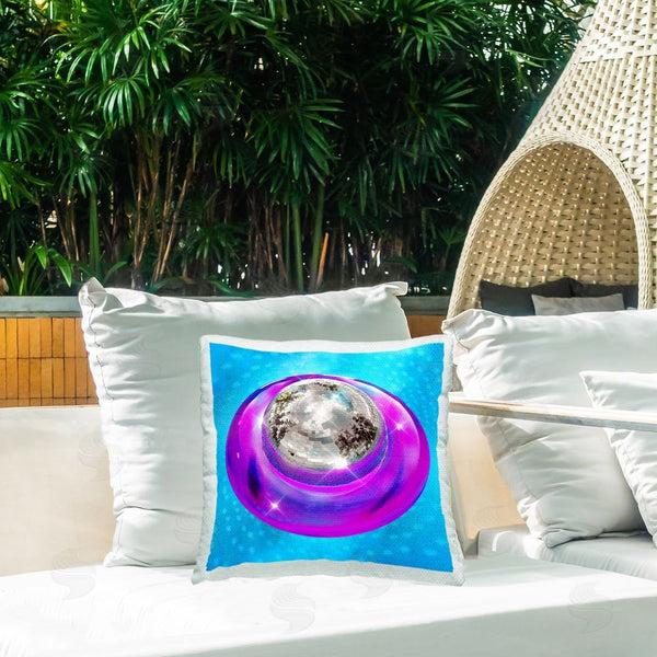 Stupell Industries Ziwei Li | Disco Ball Pool Ring Printed Throw Pillow
