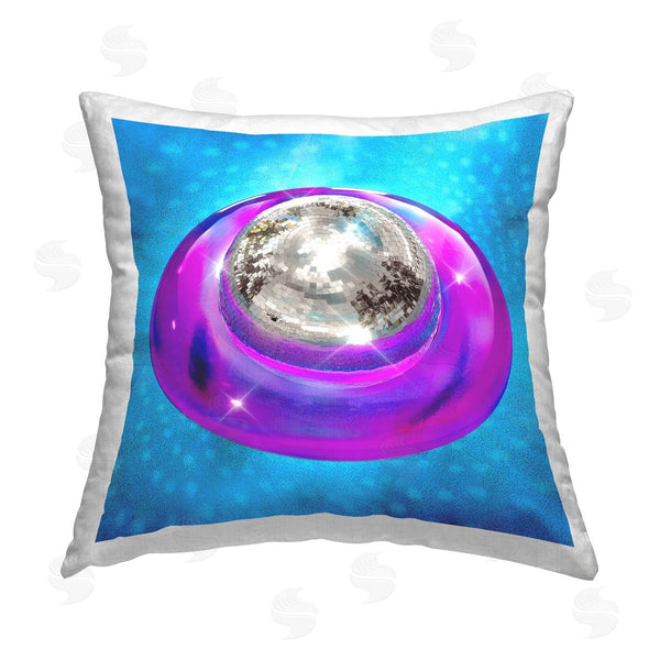 stupell industries Ziwei Li | Disco Ball Pool Ring Printed Throw Pillow
