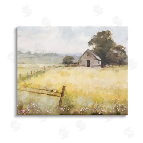 stupell industries Ziwei Li | Distant Barn Country Fence Wall Art
