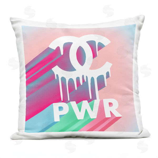 Stupell Industries Ziwei Li | Drippy Fashion Power Phrase Glam Pastel Phrase Printed Throw Pillow