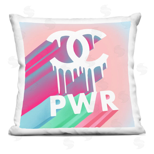 stupell industries Ziwei Li | Drippy Fashion Power Phrase Glam Pastel Phrase Printed Throw Pillow