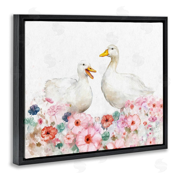 Stupell Industries Ziwei Li | Ducks & Pastel Flowers Wall Art