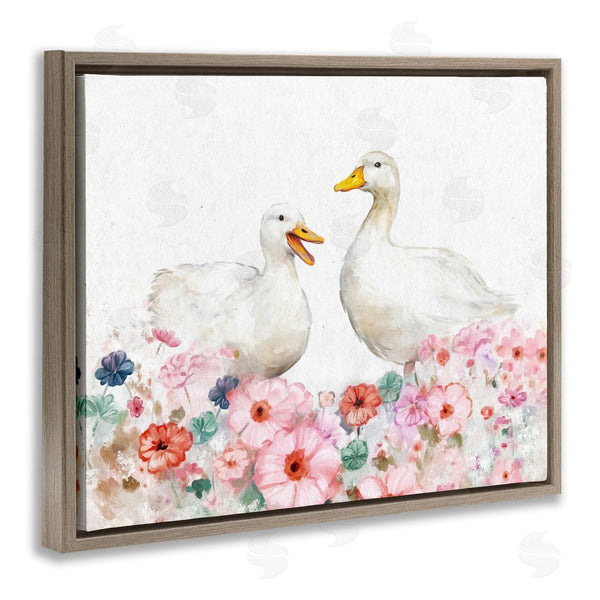 Stupell Industries Ziwei Li | Ducks & Pastel Flowers Wall Art