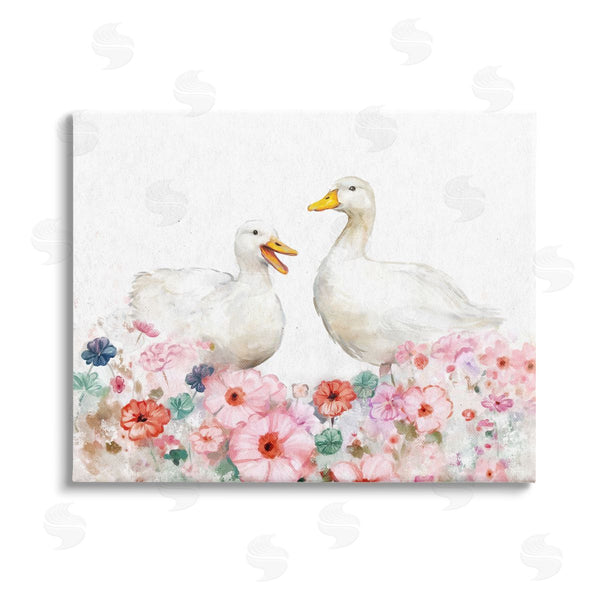 stupell industries Ziwei Li | Ducks & Pastel Flowers Wall Art