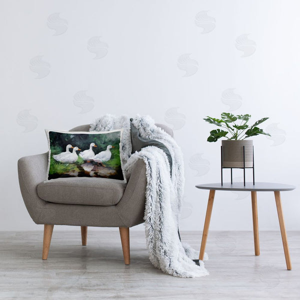 Stupell Industries Ziwei Li | Ducks & Puddle Reflection